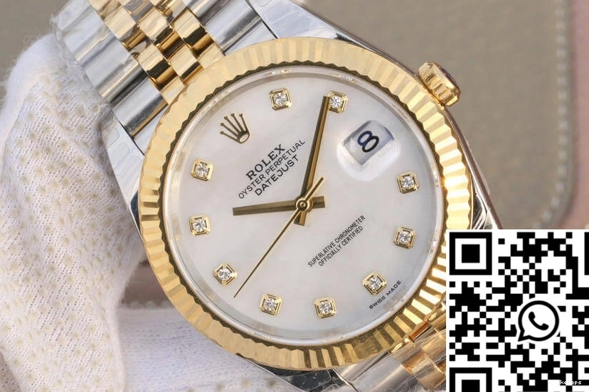 Dial EW Datejust M126333-0018 Yellow Factory Rolex Gold White 0127